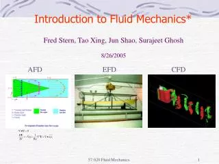 Introduction to Fluid Mechanics*