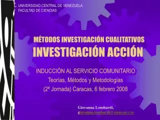 MÉTODOS INVESTIGACIÓN CUALITATIVOS INVESTIGACIÓN ACCIÓN