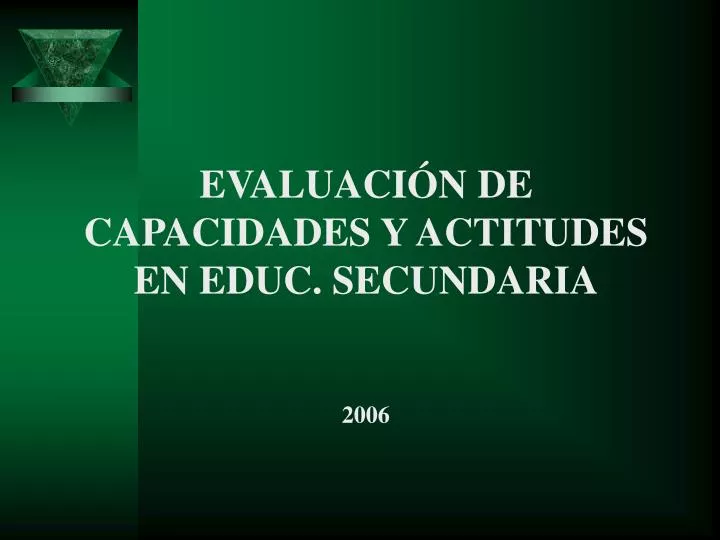 evaluaci n de capacidades y actitudes en educ secundaria