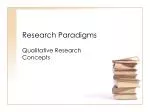 Research Paradigms - slide 1