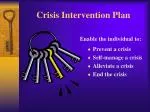 Crisis Intervention Plan - slide 1