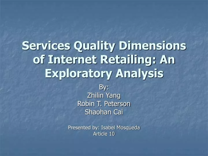 services quality dimensions of internet retailing an exploratory analysis