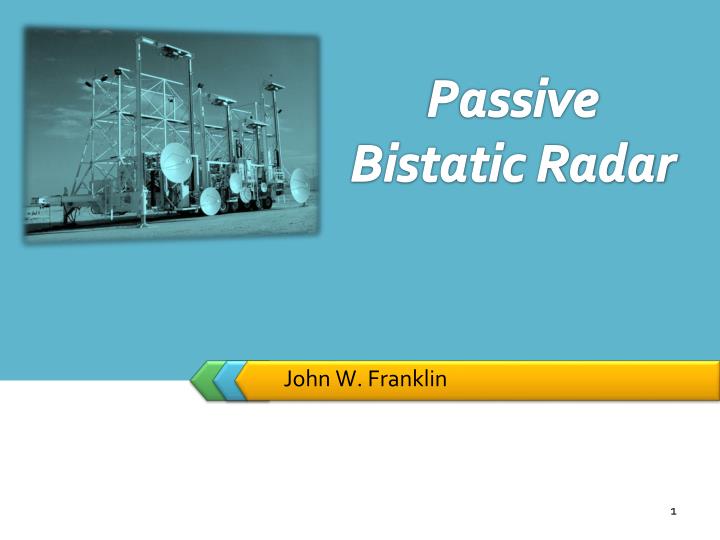passive bistatic radar
