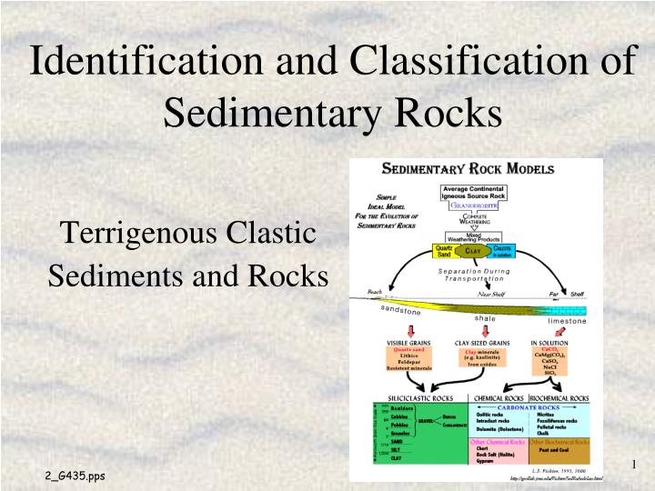 identification and classification of sedimentary rocks