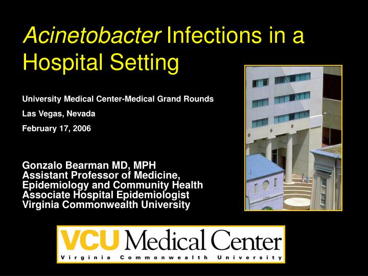 acinetobacter infections in a hospital setting
