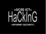 <GCSE ICT> <INTERNET SECURITY> - slide 1