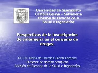 Universidad de Guanajuato Campus Celaya – Salvatierra División de Ciencias de la Salud e Ingenierías