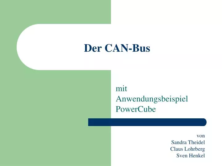 der can bus