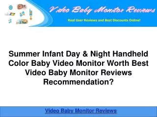 Summer Infant Day & Night Handheld Color Baby Video Monitor