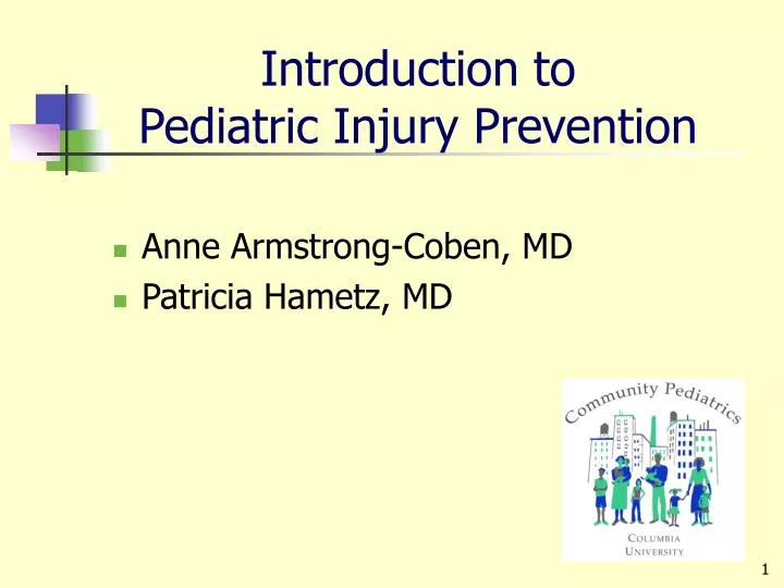 introduction to pediatric injury prevention