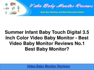 Summer Infant Baby Touch Digital 3.5 Inch Video Baby Monitor