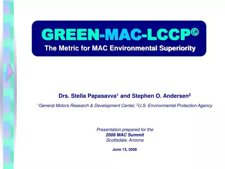 green mac lccp the metric for mac environmental superiority