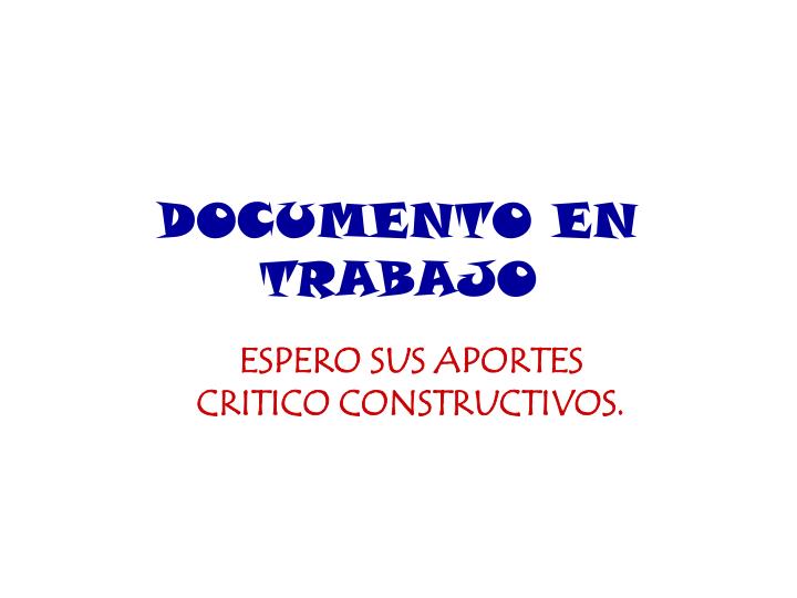 documento en trabajo