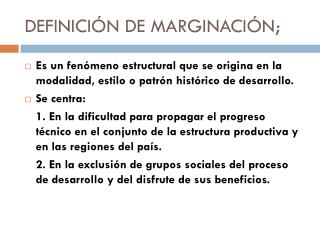 definici n de marginaci n