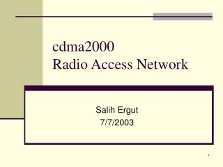 cdma2000 Radio Access Network