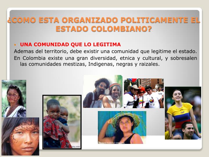 como esta organizado politicamente el estado colombiano