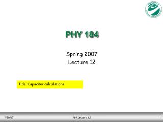 PHY 184