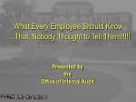 What Every Employee Should Know - slide 1