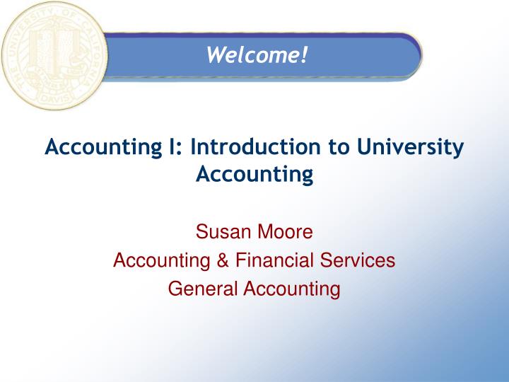 accounting i introduction to university accounting