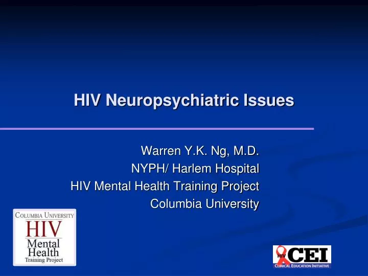 hiv neuropsychiatric issues