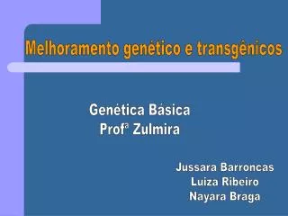 Melhoramento genético e transgênicos