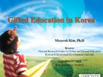 Gifted Education in Korea - slide 1