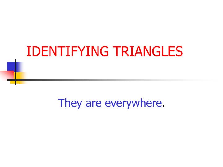 identifying triangles