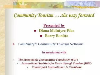 Community Tourism ….the way forward
