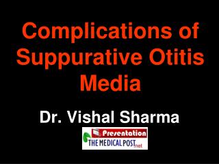 Complications of Suppurative Otitis Media
