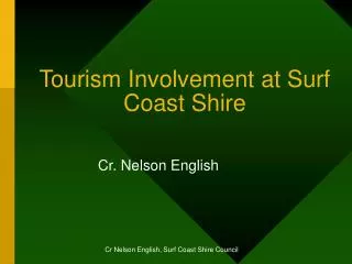 Tourism Involvement at Surf Coast Shire
