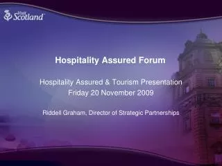 Hospitality Assured Forum