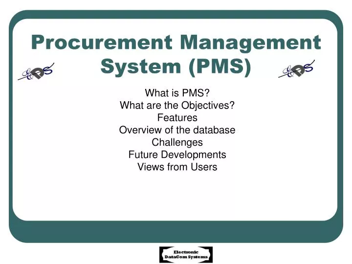 procurement management system pms