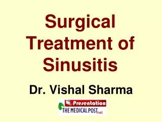 Surgical Treatment of Sinusitis