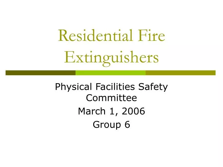residential fire extinguishers