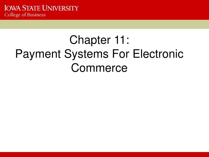 chapter 11 payment systems for electronic commerce