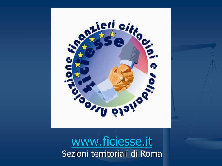 www ficiesse it sezioni territoriali di roma