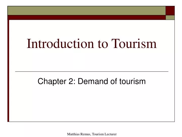 introduction to tourism