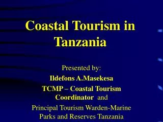 Coastal Tourism in Tanzania
