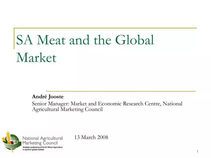 sa meat and the global market