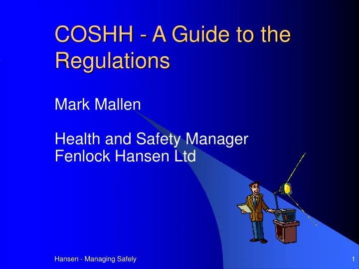 coshh a guide to the regulations