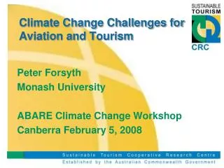 Climate Change Challenges for Aviation and Tourism