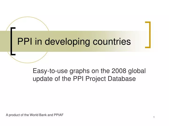 ppi in developing countries