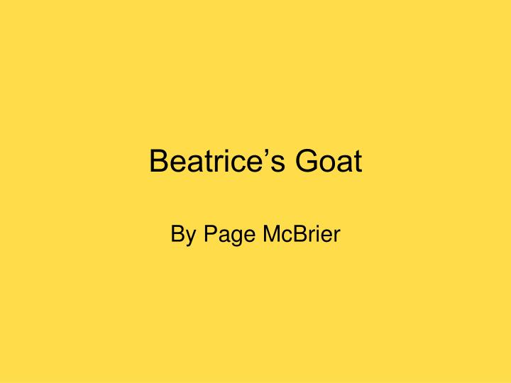 beatrice s goat