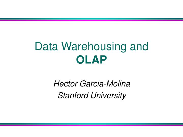 data warehousing and olap
