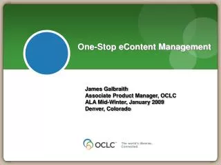 One-Stop eContent Management