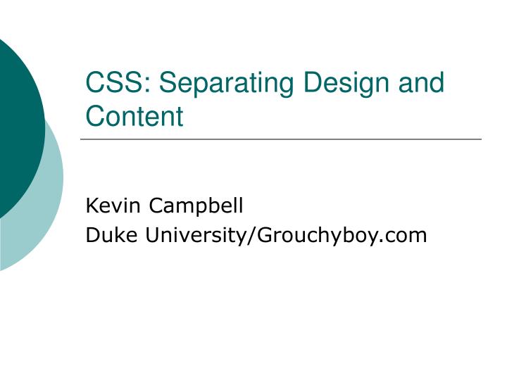 css separating design and content