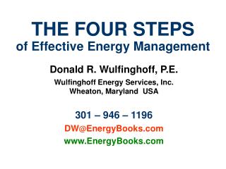 THE FOUR STEPS of Effective Energy Management