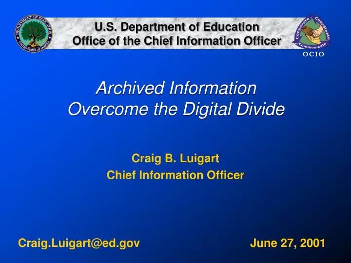 archived information overcome the digital divide