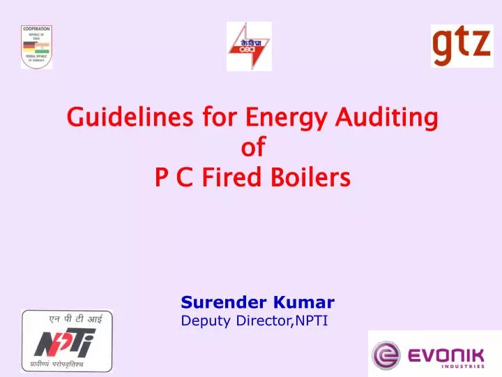 guidelines for energy auditing of p c fired boilers