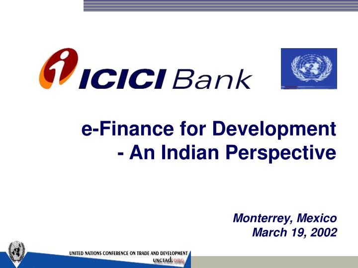 e finance for development an indian perspective